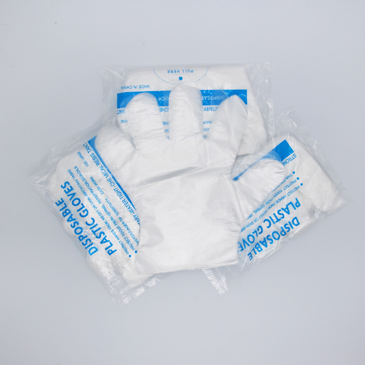 100 pcs Inglês sacos de embalagem geral luvas descartáveis ​​HDPE